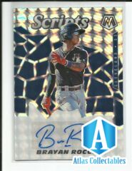 2021 Mosaic Baseball Scripts Prizm Brayan Rocchio SP Autograph Cleveland Indians